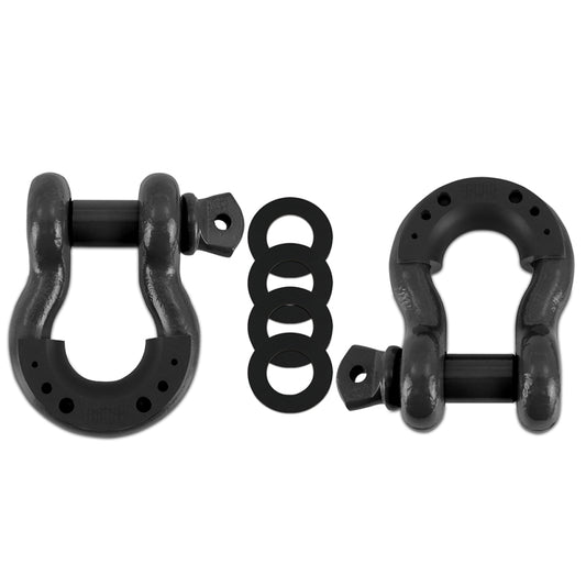 Mishimoto 3/4 Steel D-Ring Shackle Set 2 Pieces - Gun Metal