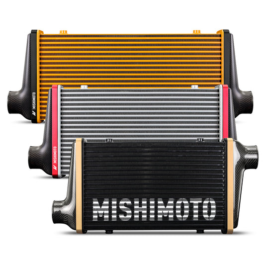 Mishimoto Universal Carbon Fiber Intercooler - Matte Tanks - 525mm Black Core - C-Flow - G V-Band