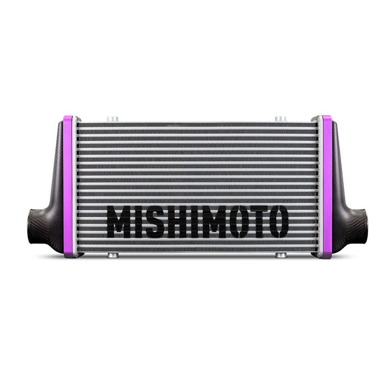 Mishimoto Universal Carbon Fiber Intercooler - Matte Tanks - 450mm Black Core - C-Flow - GR V-Band