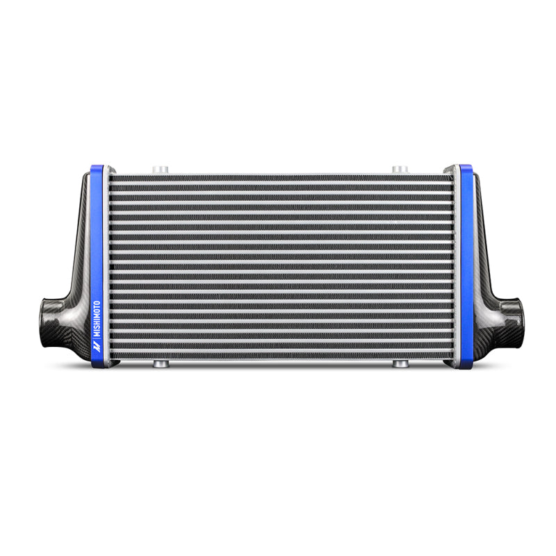 Mishimoto Universal Carbon Fiber Intercooler - Gloss Tanks - 525mm Gold Core - S-Flow - G V-Band