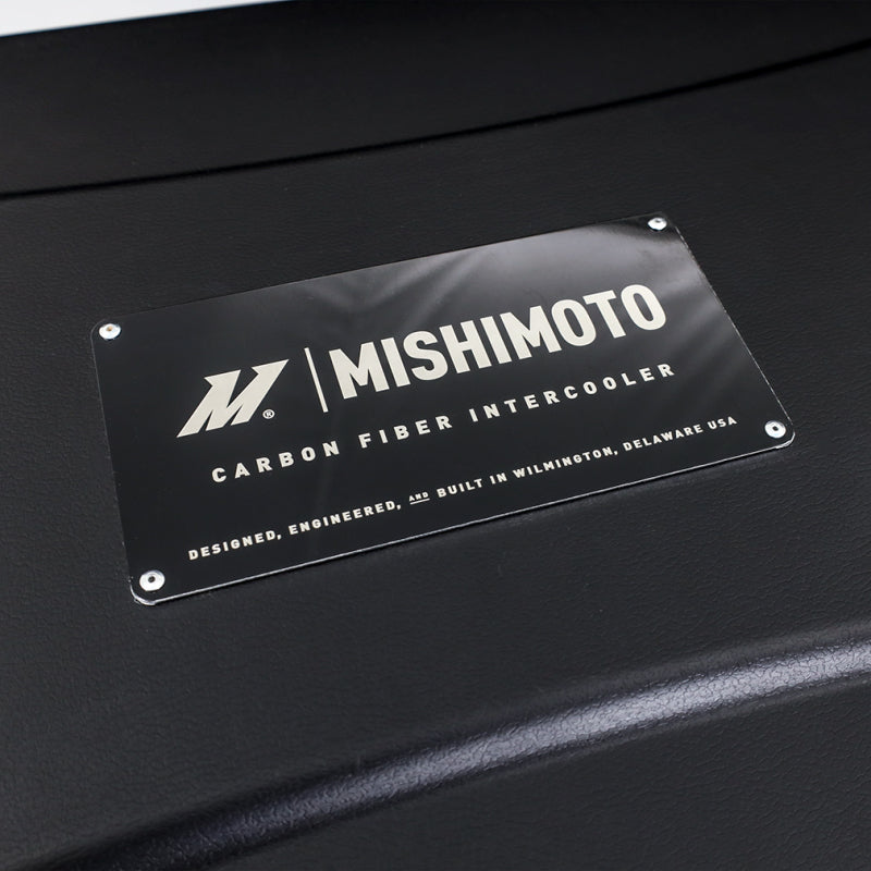 Mishimoto Universal Carbon Fiber Intercooler - Matte Tanks - 525mm Gold Core - C-Flow - DG V-Band