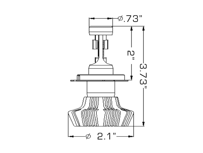 Oracle H4 4000 Lumen LED Headlight Bulbs (Pair) - 6000K