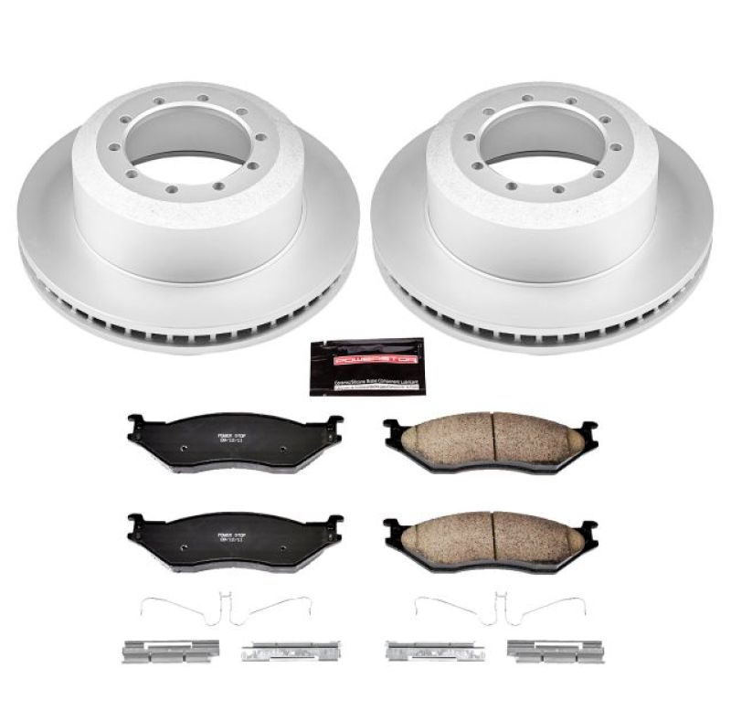 Power Stop 05-16 Ford F-450 Super Duty Rear Z17 Evolution Geomet Coated Brake Kit