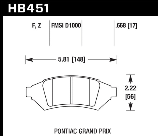 Hawk Performance Ceramic Street Brake Pads