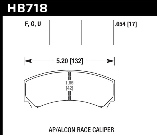 Hawk DTC-80 AP Racing/Alcon HB110 w/42mm Rad Depth Racing Brake Pads