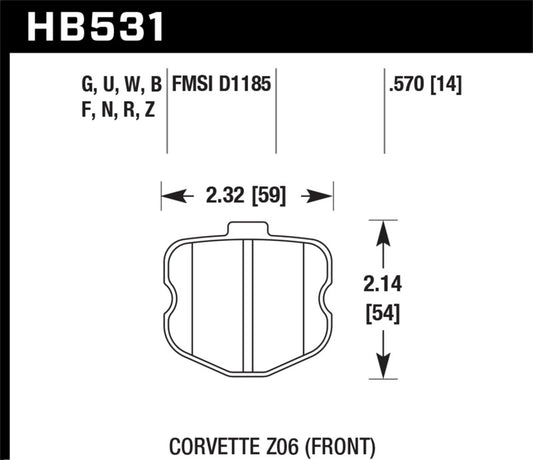 Hawk 06-13 Chevrolet Corvette Z06 DTC-30 Race Front Brake Pads