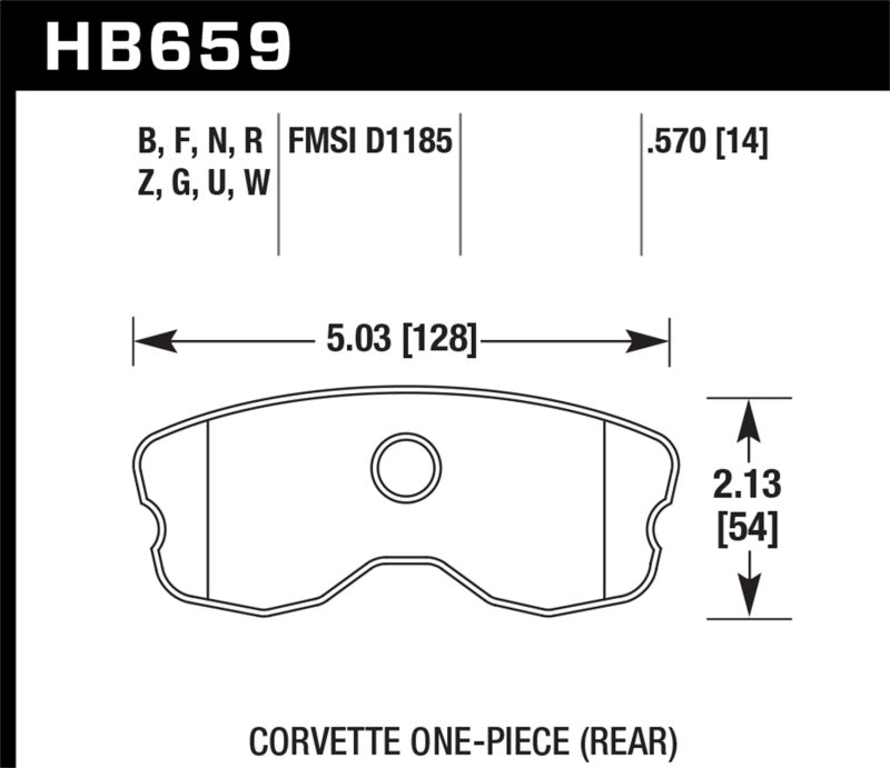 Hawk 10-12 Chevrolet Corvette Grand Sport / 06-12 Corvette Z06 Rear DTC-60 Race Brake Pads