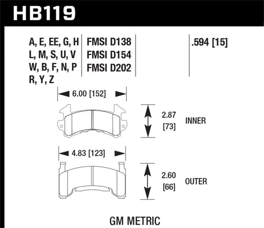 Hawk HP+ Street Brake Pads