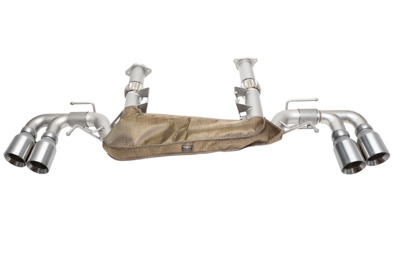 SOUL 20+ Chevrolet C8 Corvette Performance Rear Exhaust - 4in Straight Cut Tips - Brushed