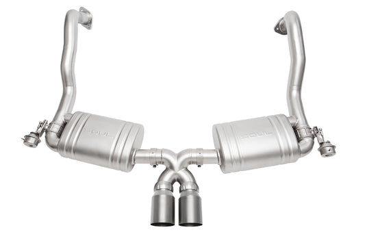 SOUL 13-16 Porsche 981 Cayman / Boxster Valved Exhaust - Straight Cut Titanium Tips