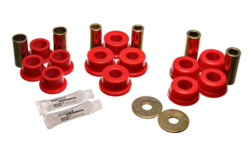 Energy Suspension 92-95 Toyota MR2 Red Rear Control Arm Bushing Set (includes Strut Bushings)