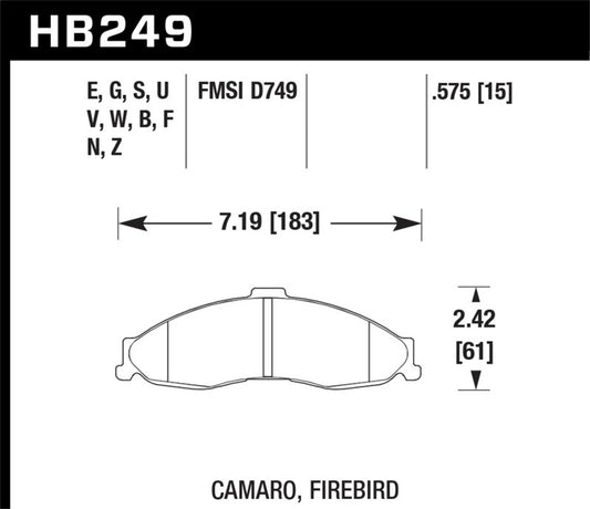 Hawk Performance Ceramic Street Brake Pads