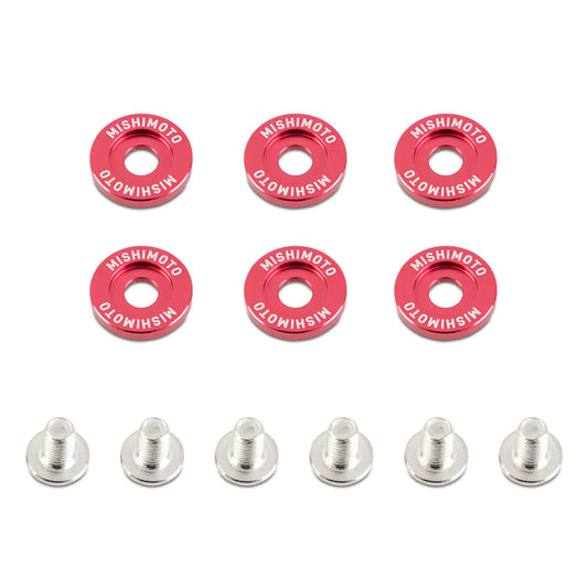 Mishimoto Small Fender Washer Kit (6pcs) - Red