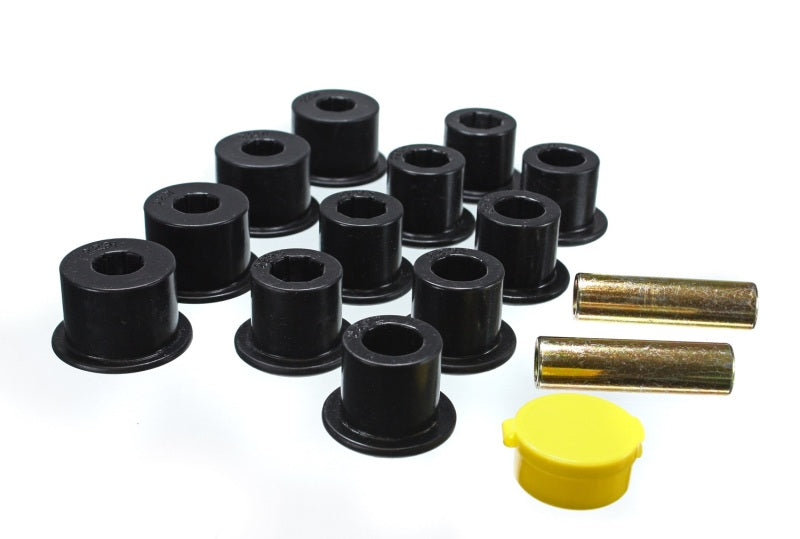 Energy Suspension 6/86-97 Nissan 720 & Hardbody Pickup 2WD Black Rear Leaf Spring Bushing Set