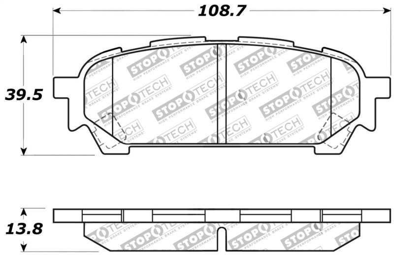 StopTech Performance 03-05 WRX Rear Brake Pads