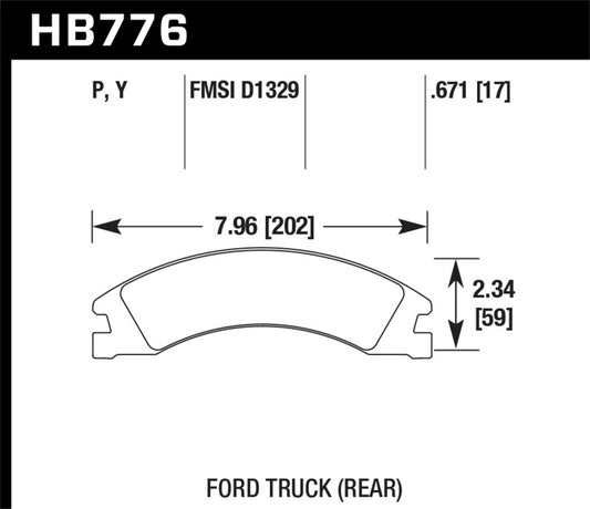 Hawk 08-14 Ford E-150/E-250 / 08-16 Ford E-350 Super Duty LTS Street Rear Brake Pads