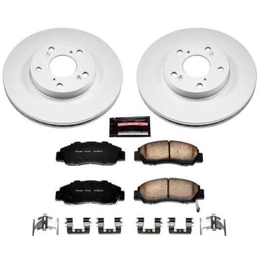 Power Stop 98-02 Honda Accord Front Z17 Evolution Geomet Coated Brake Kit