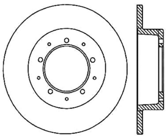 StopTech 74-11 Land Rover Defender Cryo Slotted Sport Rear Left Brake Rotor