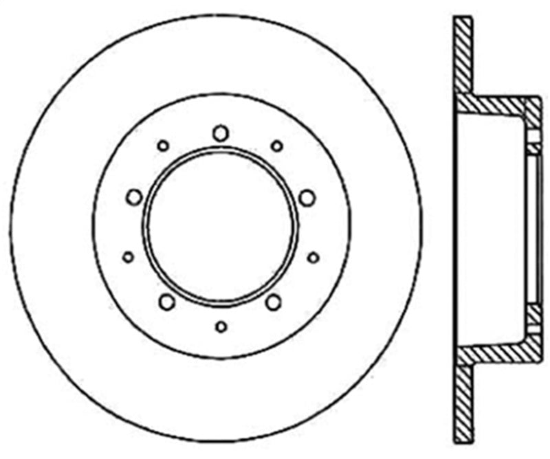 StopTech 74-11 Land Rover Defender Cryo Slotted Sport Rear Right Brake Rotor