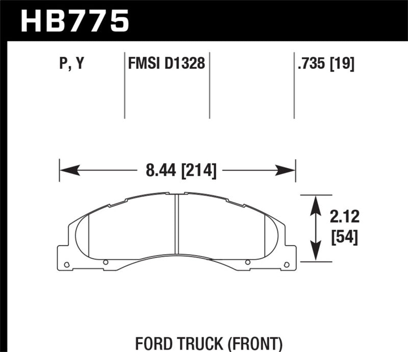 Hawk 08-14 Ford E-150/E-250 / 08-16 Ford E-350 Super Duty LTS Street Front Brake Pads