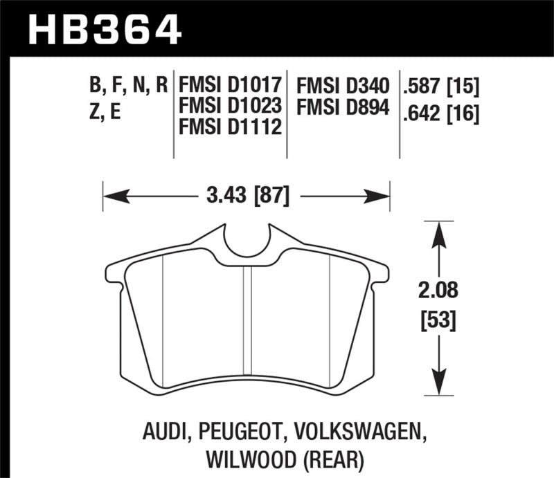 Hawk Performance Ceramic Street Brake Pads