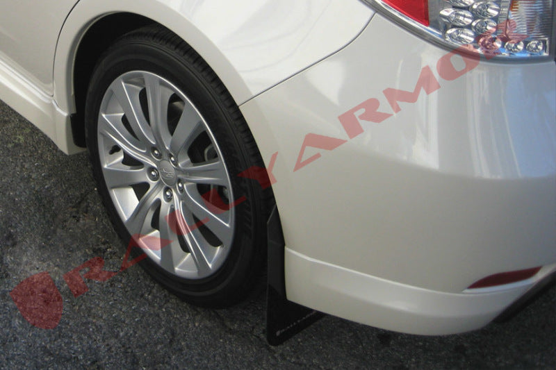 Rally Armor 08-10 Subaru WRX (Hatch & Sedan) / 08-11 Impreza 2.5i Black UR Mud Flap w/ Grey Logo