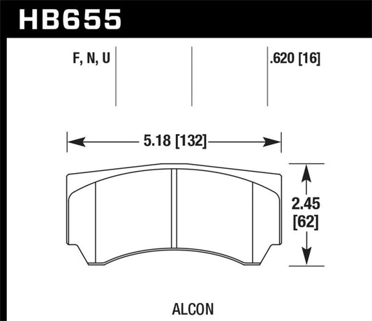 Hawk Alcon RC4498X600 Race DTC-70 Brake Pads