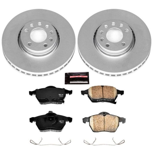 Power Stop 99-02 Saab 9-3 Front Z23 Evolution Sport Coated Brake Kit