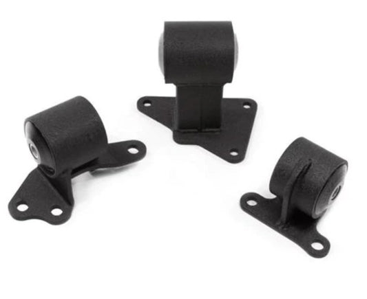 Innovative 90-93 Accord F-Series Black Steel Mounts 85A Bushings (Auto Trans)