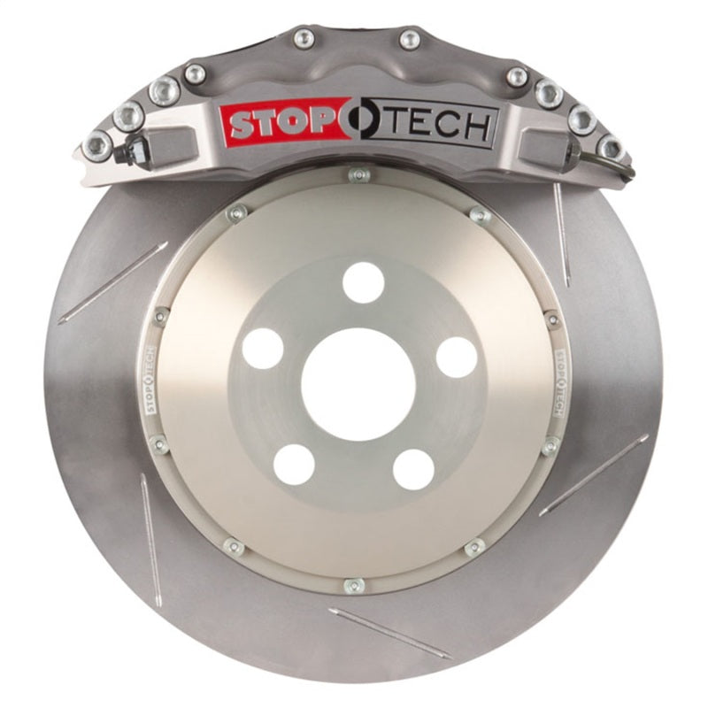 StopTech 10-16 Hyundai Genesis Coupe Front BBK - ST-60 Caliper Silver / 2pc Slotted 355x32mm Rotor