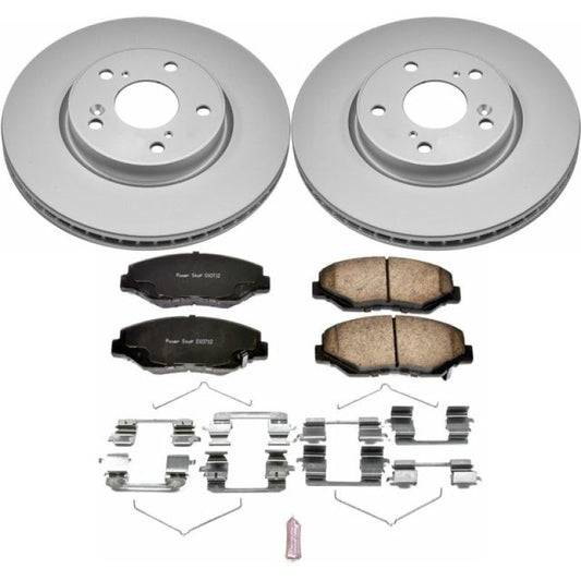 Power Stop 2015 Honda Civic Front Z17 Evolution Geomet Coated Brake Kit