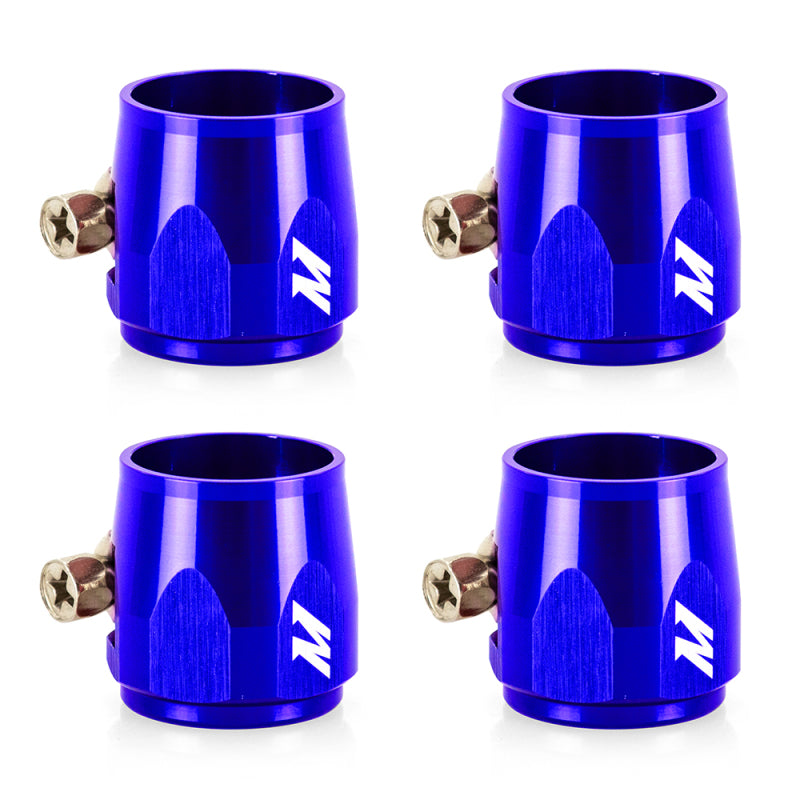 Mishimoto Aluminum -8AN Hex Finishers - Blue