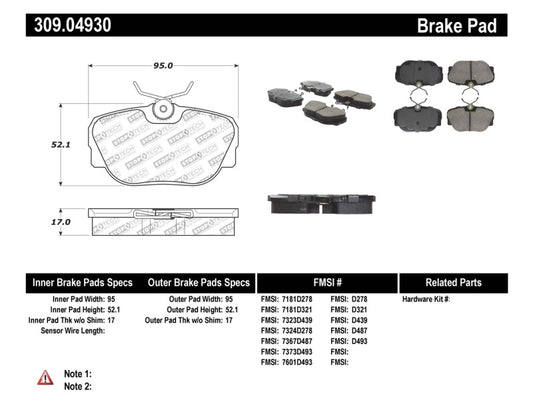 StopTech Performance Brake Pads