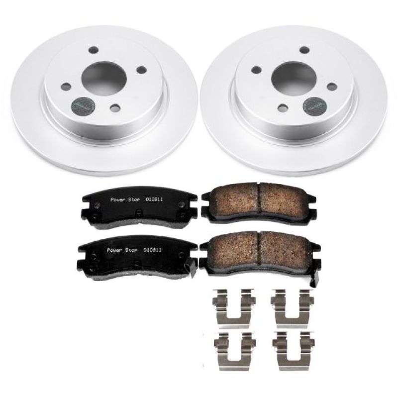 Power Stop 91-92 Saturn SC Rear Z17 Evolution Geomet Coated Brake Kit