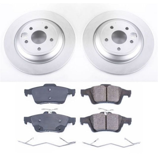 Power Stop 16-18 Ford Focus Rear Z17 Evolution Geomet Coated Brake Kit