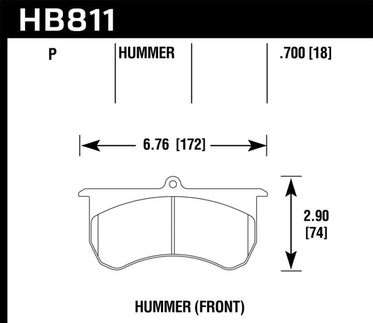 Hawk 15-16 AM General Hummer Super Duty Front Brake Pads