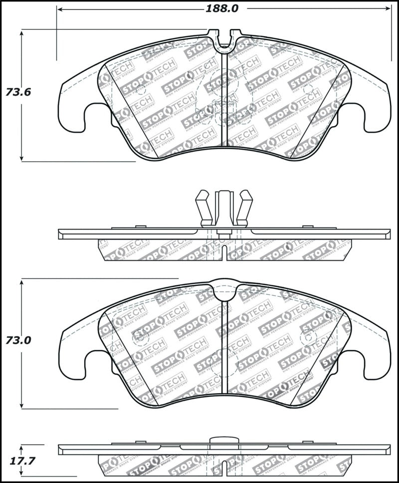 StopTech Performance 08-10 Audi A5 / 10 S4 / 09-10 Audi A4 (except Quattro) Front Brake Pads