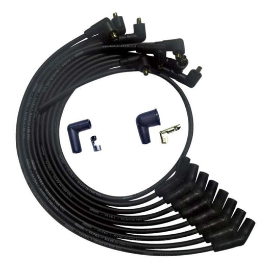 Moroso SB Ford 260289302 135 Deg Plug End Non-HEI Unsleeved Ultra Spark Plug Wire Set - Black