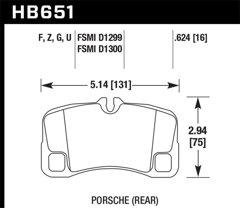 Hawk DTC-80 07-13 Porsche 911 (997) Rear Race Brake Pads