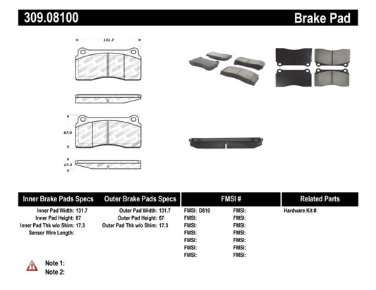 StopTech Performance 88-92 Ferrari F40 / 94-97 F50 Front & Rear Brake Pads