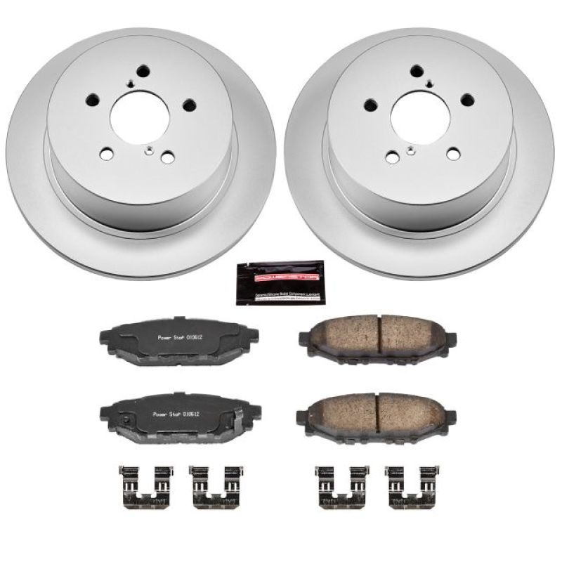 Power Stop 05-09 Subaru Legacy Rear Z17 Evolution Geomet Coated Brake Kit