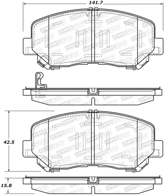 StopTech Street Brake Pads - Rear