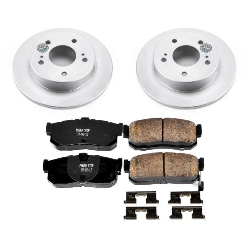 Power Stop 89-94 Nissan Maxima Rear Z17 Evolution Geomet Coated Brake Kit