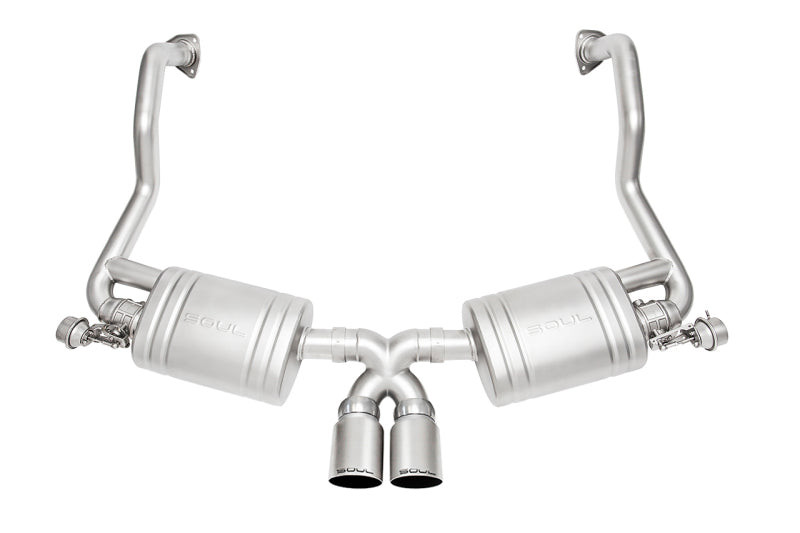 SOUL 09-12 Porsche 987.2 Cayman / Boxster Valved Exhaust - Straight Cut Signature Satin Tips