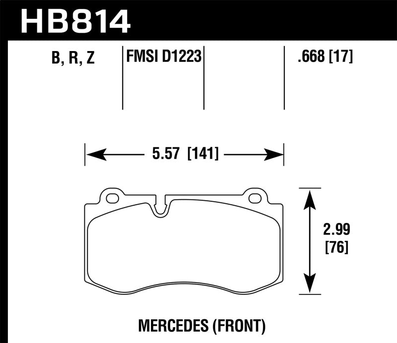 Hawk 07-14 Mercedes-Benz CL550/CL600 HPS 5.0 Front Brake Pads