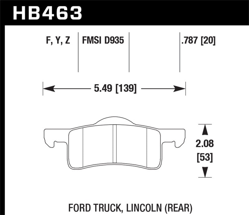 Hawk 03-06 Ford Expedition / 03-06 Lincoln Navigator LTS Street Rear Brake