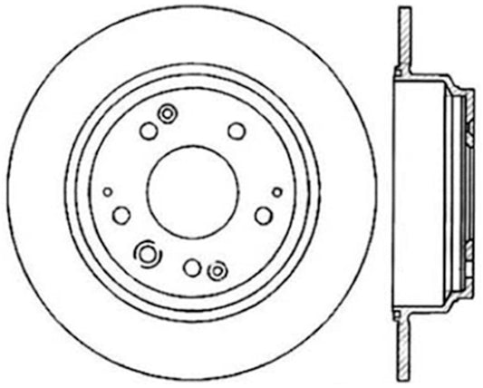 StopTech Power Slot 91-95 Acura Legend /96-98 RL / 95-98 Honda Odyssey Right Rear Cryo Slotted Rotor