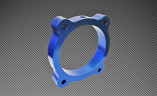 Torque Solution Throttle Body Spacer (Blue): Hyundai Genesis V6 3.8L 2013+