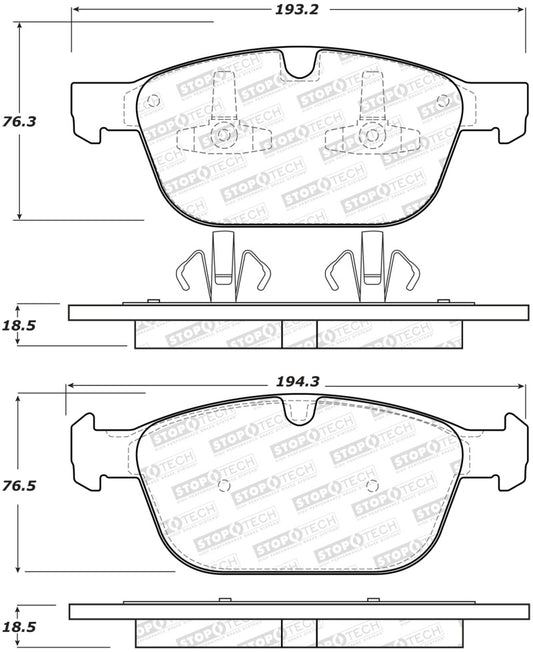 StopTech Street Brake Pads - Rear