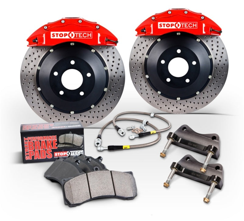 StopTech 15 Audi S3 /15 Volkswagen Golf R Front BBK w/ Yellow ST-60 Caliper Slotted 355X32 2pc Rotor